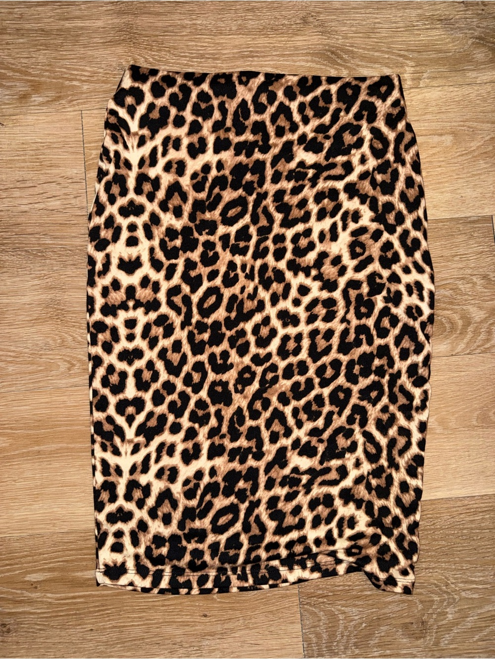 Fashion Nova Leopard Print Pencil Skirt - Black & Brown